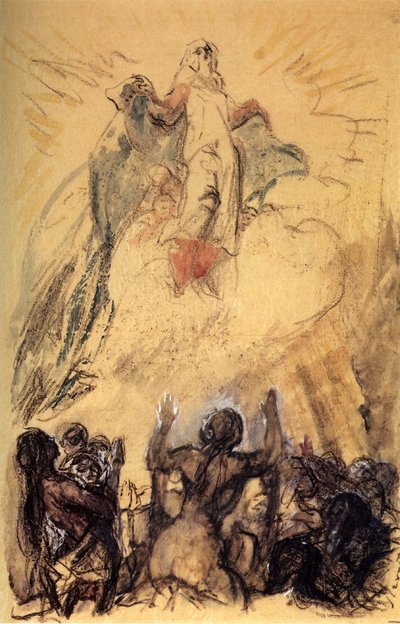 Mater gloriosa with the Choir of Peasants by Max Slevogt